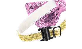 Glittrigt Partyhalsband med Fluga till Katter och små Hundar