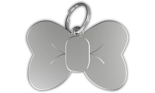 Rosettformad silver namnbricka katt i aluminium med delring, personlig ID-bricka och graverbar med din katts namn.