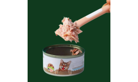 Siliconsked för kattmat med långt handtag – Spatel för våtfoder